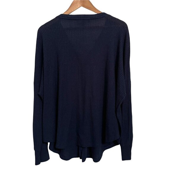 Tommy Hilfiger Women's Blue Waffle Knit Thermal Lightweight Button Cardigan XL - Picture 8 of 8